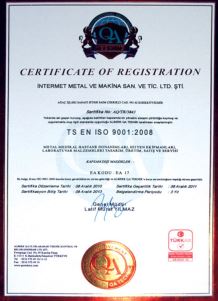 ISO 9001 - 2008 Belgesi