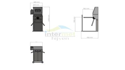 YMT-1300 Напольный гигиенический турникет для дезинфицирующего средства для рук